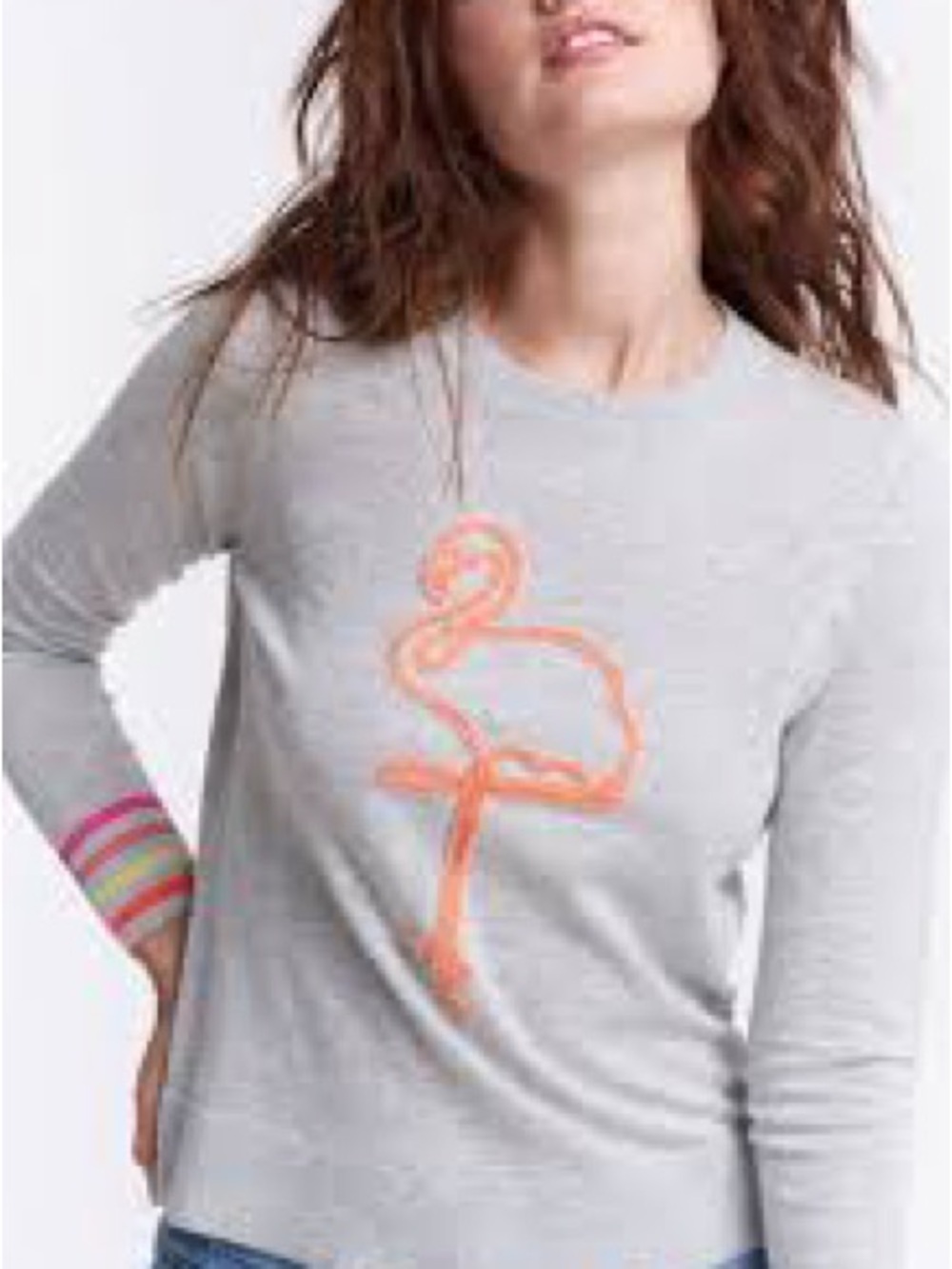Lisa Todd Linen Blend Flamingo Sweater